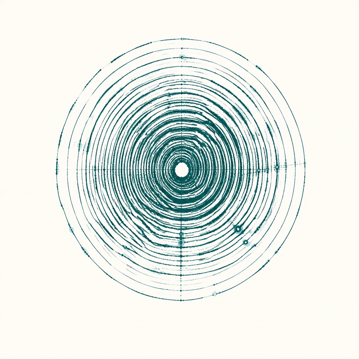 Biological age biomarker represented by layered physiological growth rings